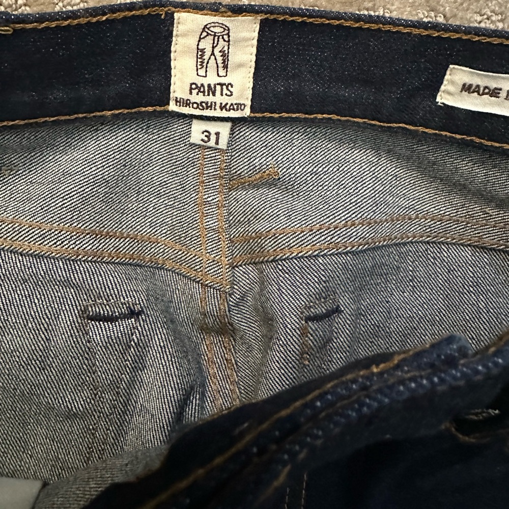 NEW hiroshi kato pen slim selvedge jeans mammoth 17.5 oz stretch Elvis sz 31 - Picture 5 of 16
